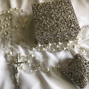 Lazo de Boda / Arras de Boda Plateadas / Lazo de Boda Plateado / Lazo Tradicional de Cristal