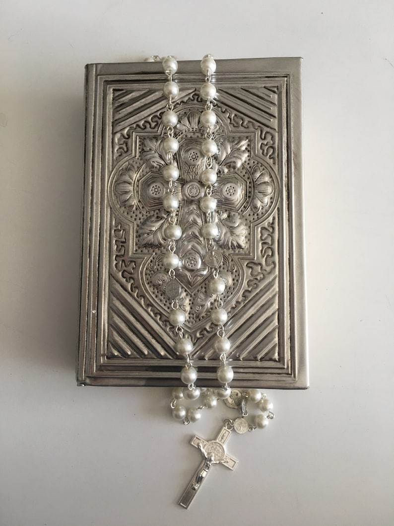 Unity Candle Set Spanish Bible and Rosary Etsy