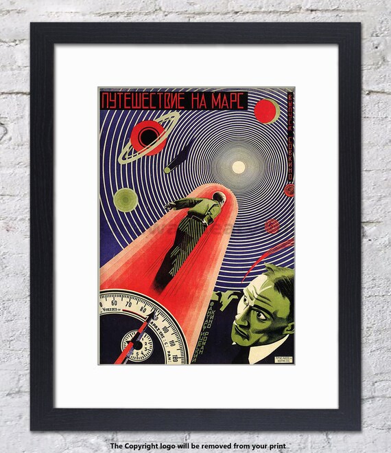 Journey To Mars Russian Movie Mounted Framed Vintage Etsy