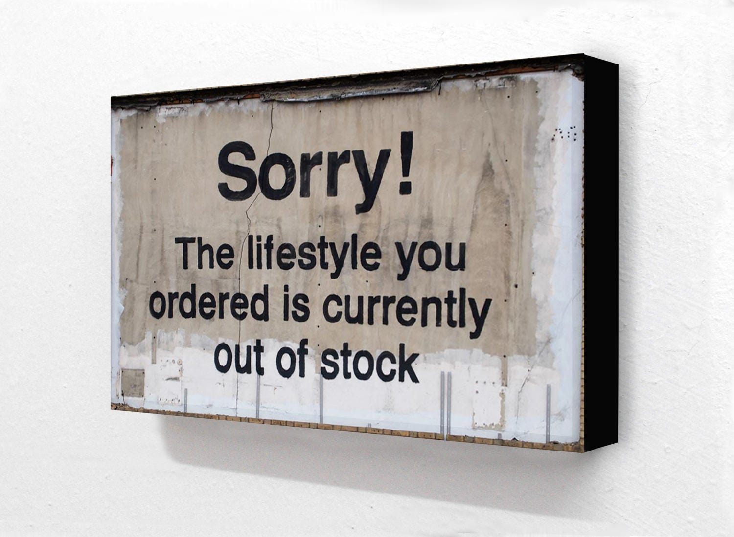 Is ordered. Sorry the lifestyle you ordered is currently out of stock. Banksy sorry! lifestyle. Currenl. Is ordered.