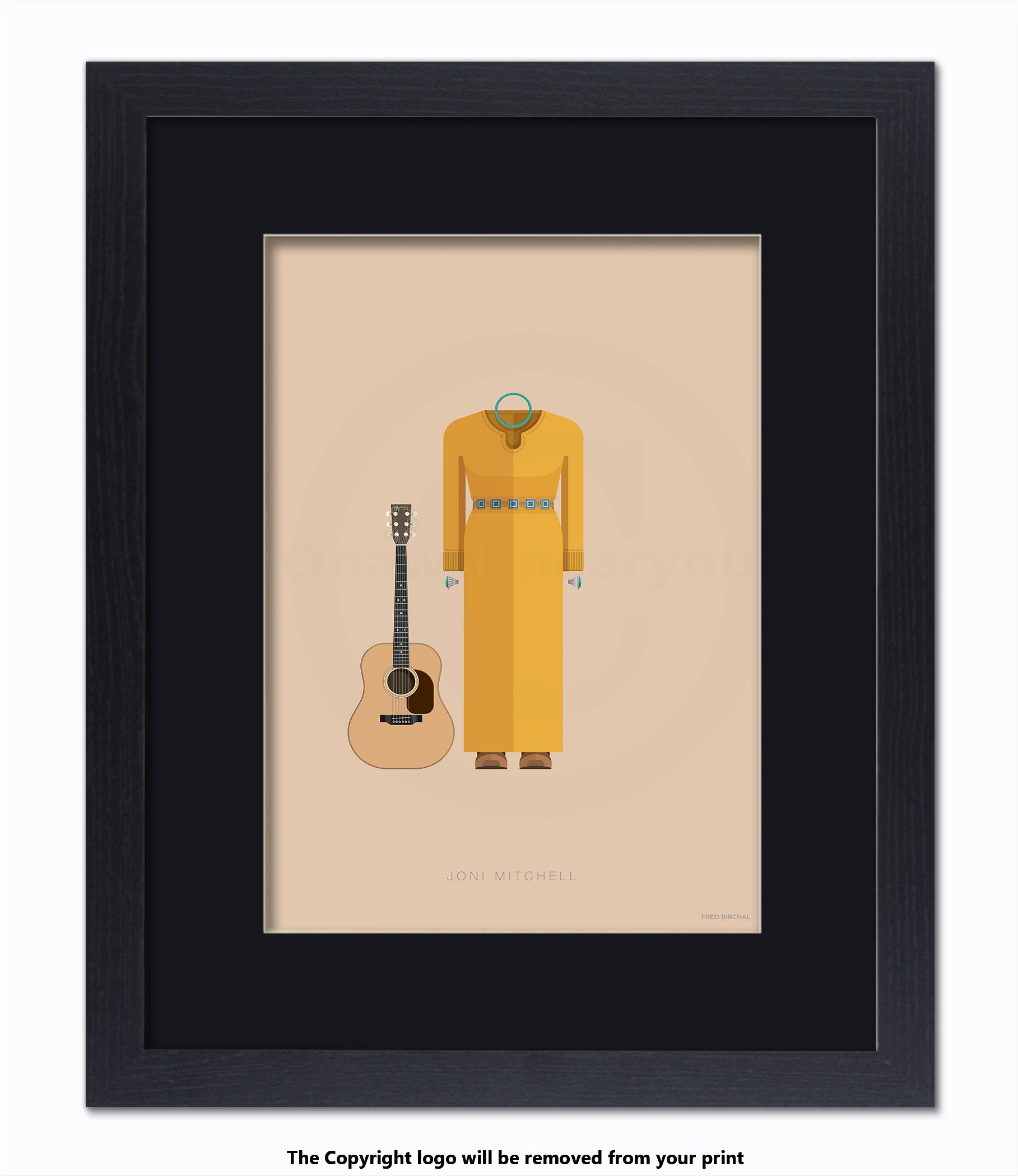 Discover Joni Mitchell - Mounted &  Art Print (Und)