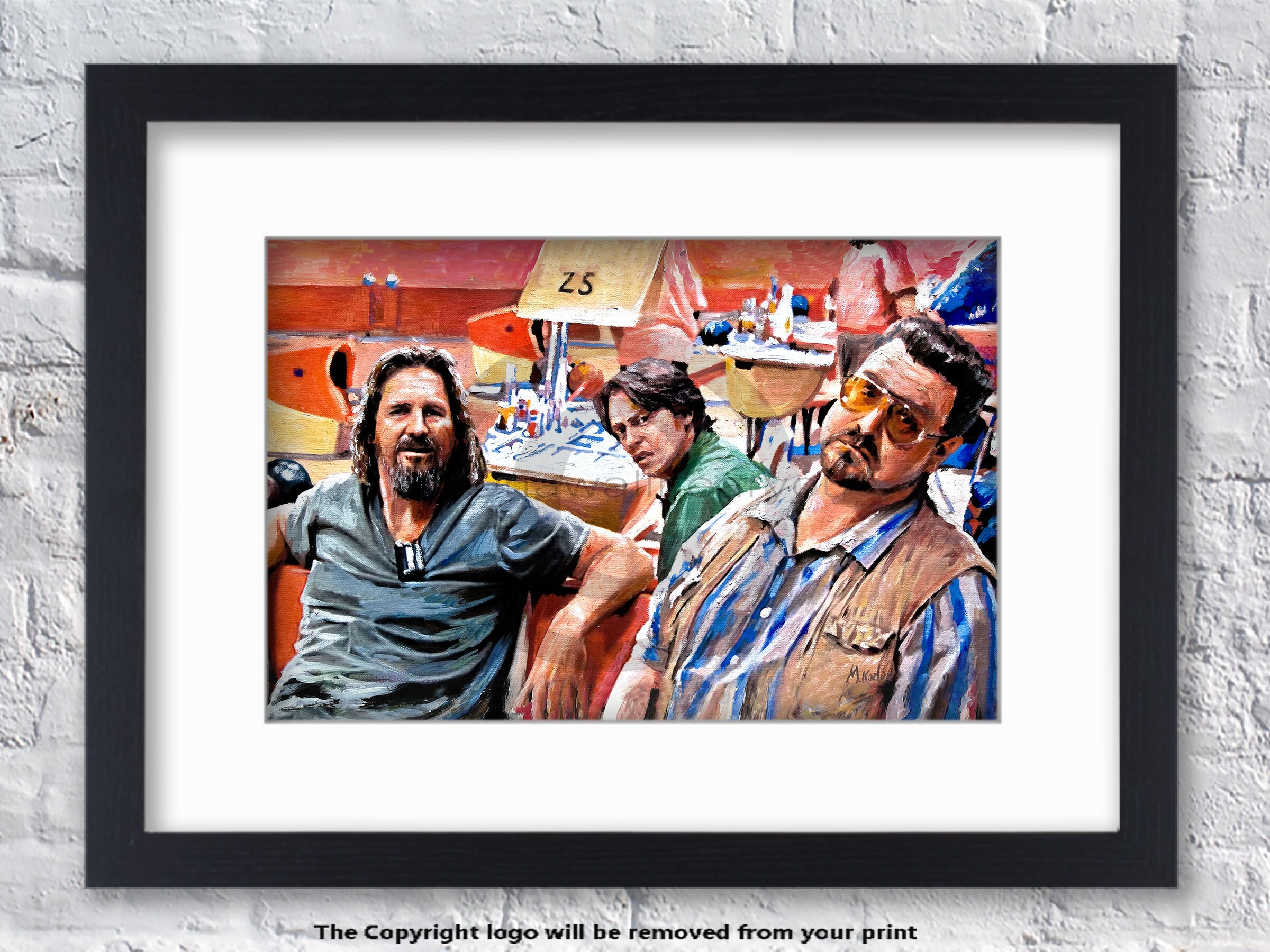 The Big Lebowski Mounted & Framed Print Etsy
