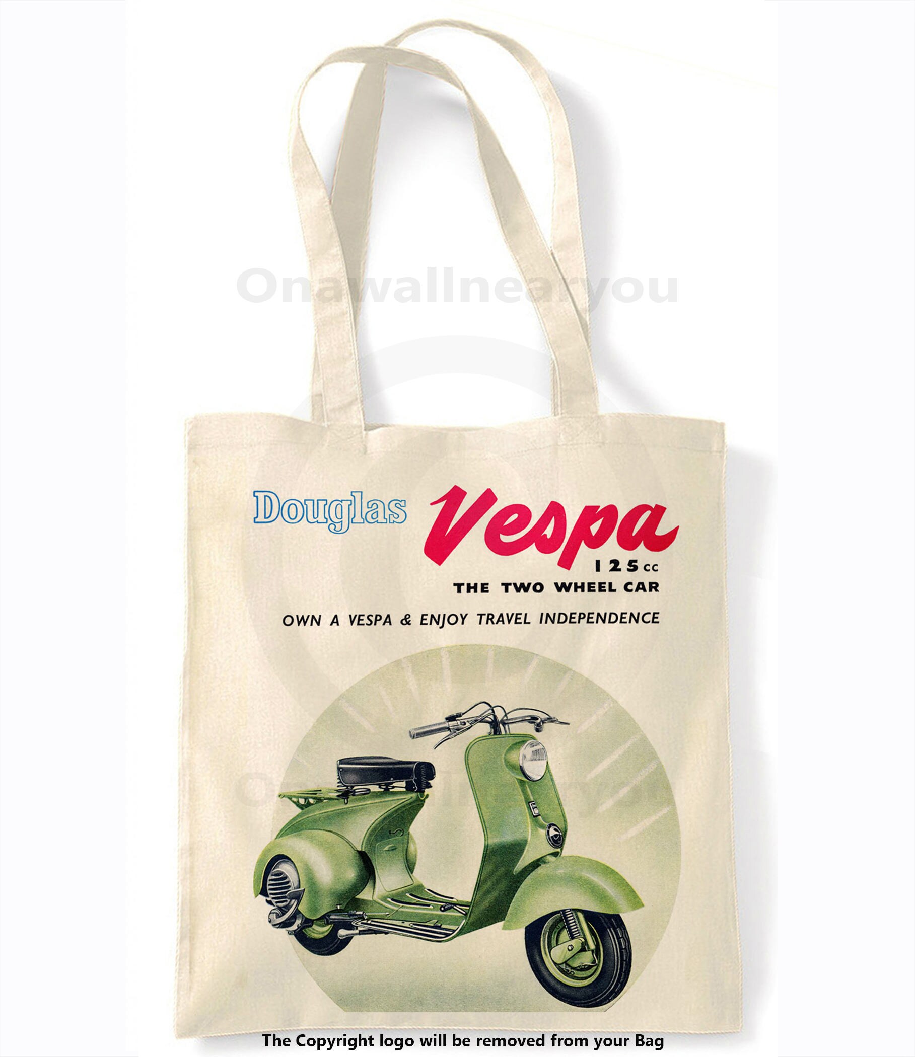 Vespa Scooter Retro boodschappentas | Etsy Nederland