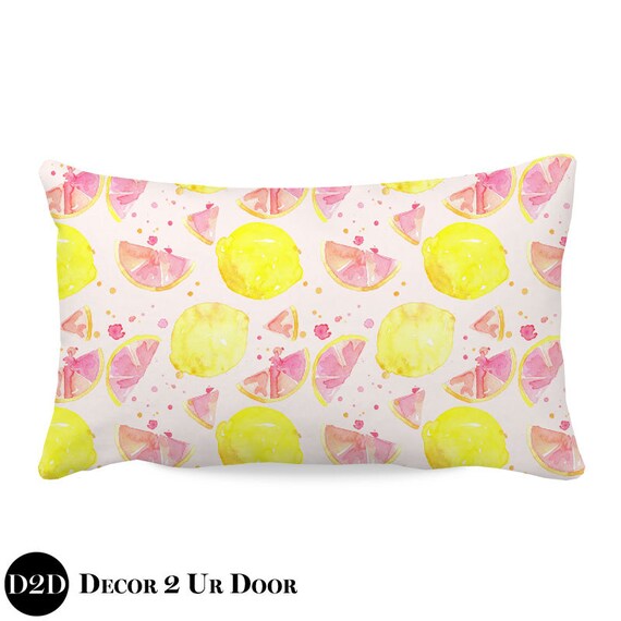 Nursery Throw Pillow Cover Lemon Girls Pillow, Nursery Throw Pillow
