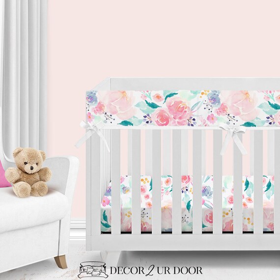 bright colored crib bedding