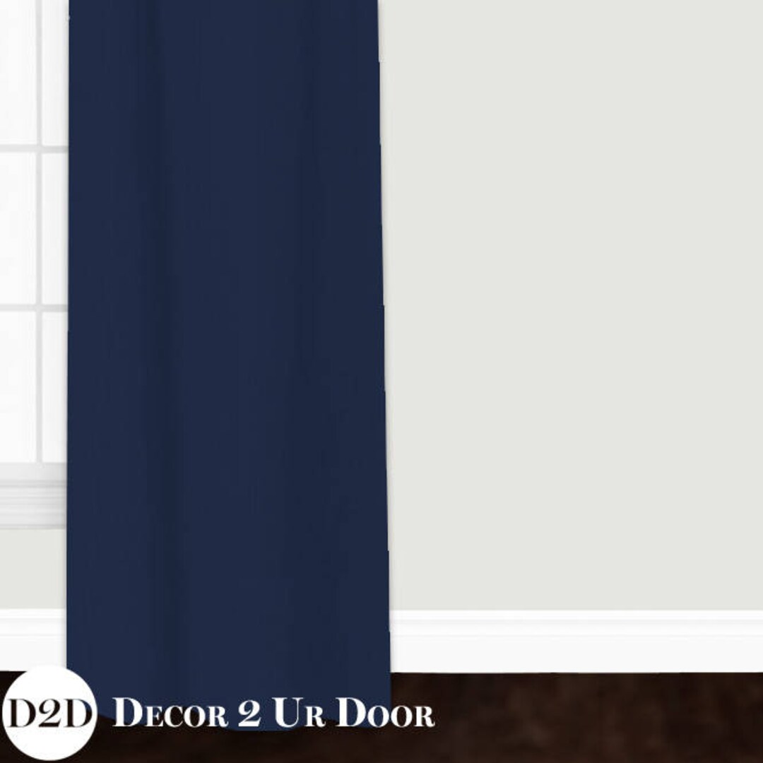 Solid Navy Custom Baby & Nursery Curtains Navy Nursery Etsy