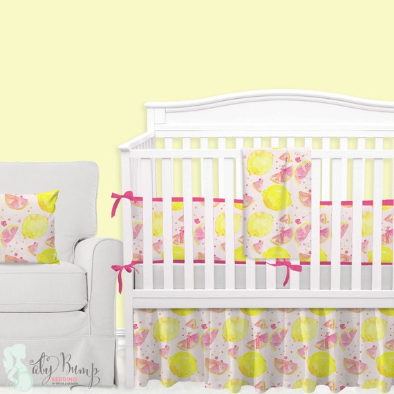 lemon baby bedding