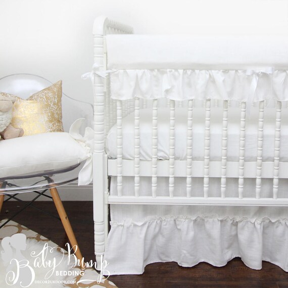 frilly cot bedding