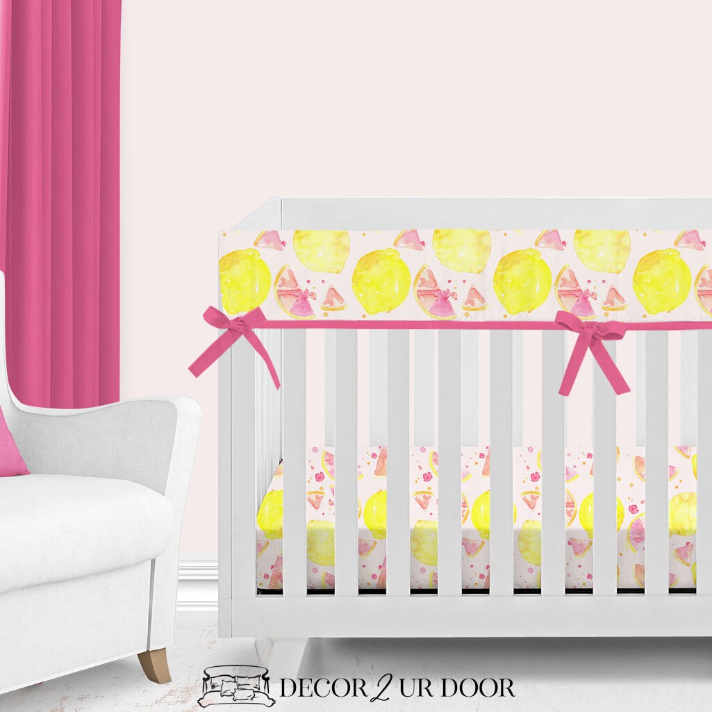 lemon nursery bedding