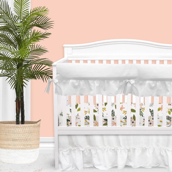 Boho Fl Woodland Baby Girl Crib Bedding - White Boho Crib Bedding Boho Fl Woodland Baby Girl Crib Bedding - White Boho Crib Bedding