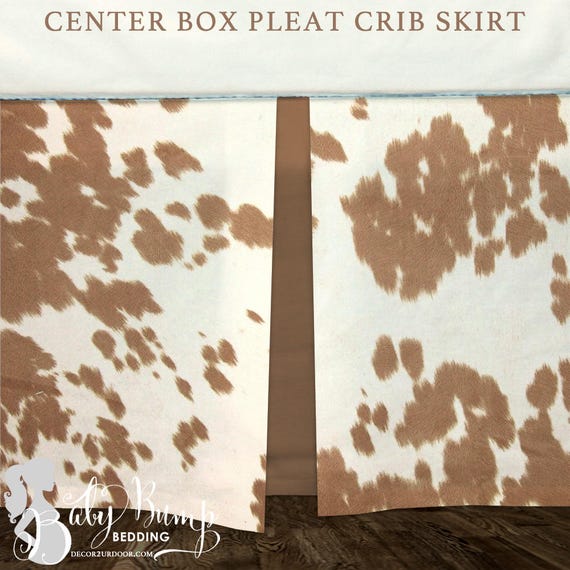 tan crib skirt