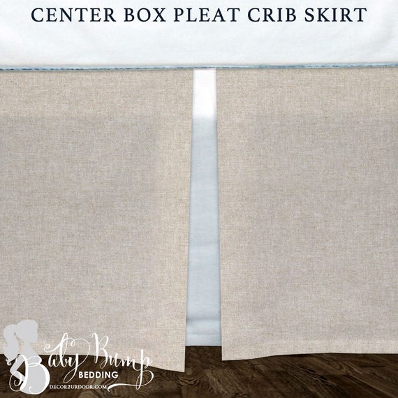 tan crib skirt