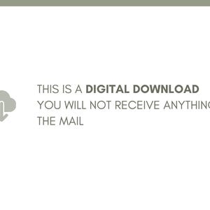 May include: A gray cloud icon with a downward arrow inside, indicating a digital download. The text reads "This is a DIGITAL DOWNLOAD. You will not receive anything in the mail."