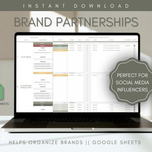 Brand Partnership Manager || Collab Tracker, Client Manager, Social Media Influencer, Affiliate Tracker, Revenue Tracker, Small Business