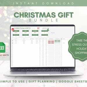 Weihnachtsgeschenk-Planungs-Bundle | Wunschliste, Urlaub Weihnachten Budget Tracker, Google Sheets, Weihnachtseinkäufe, Geschenkplaner