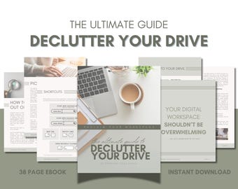 Declutter Your Drive eBook || Google Drive Organization, Efficiency Hacks, Digital Workspace, Entrepreneur Tools, Small Business Owner