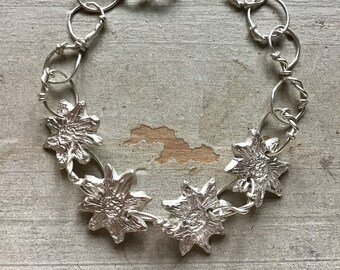 Sally's Sunflowers 'Spread The Sunshine' Silver Link Bracelet