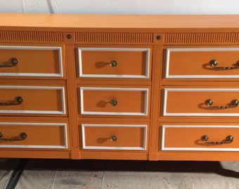 Orange Dresser Etsy