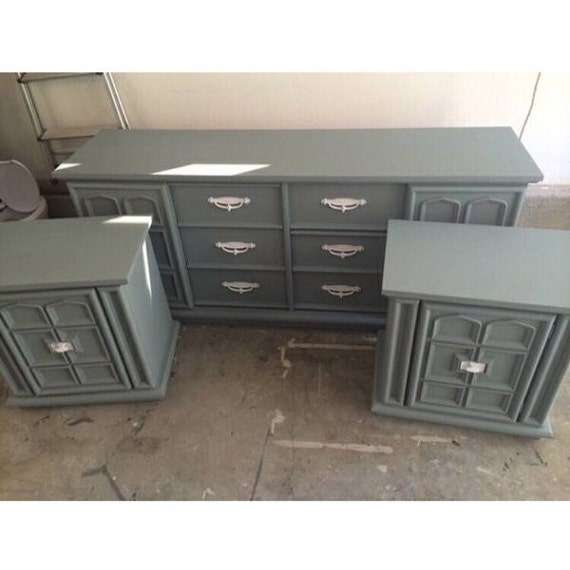 Mid Century Bedroom Set Retro 1960 S Dresser With Matching Side Tables