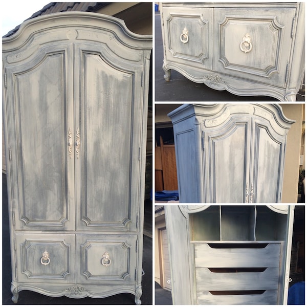 Armoire à Miroir Shabby Chic Blanche – Bois – 178 Cm – Placard Couloir Ou Chambre