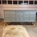 SAMPLE - Do not purchase - See description - Navy and gold dipped Mid Century Modern Dresser, Credenza, Tv stand 