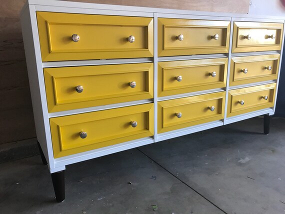 Vintage Mid Century Modern Dresser Credenza Buffet Bedroom Furniture