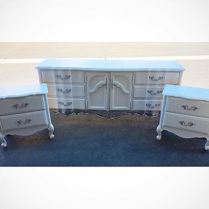 Custom Colors AVAILABLE - French Provincial Bedroom Dresser & Nightstands