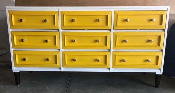 Vintage Mid Century Modern Dresser Credenza Buffet Bedroom Furniture