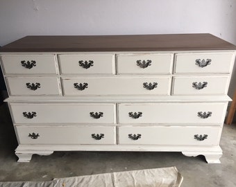 Custom Colors AVAILABLE - White Distressed shabby chic dresser
