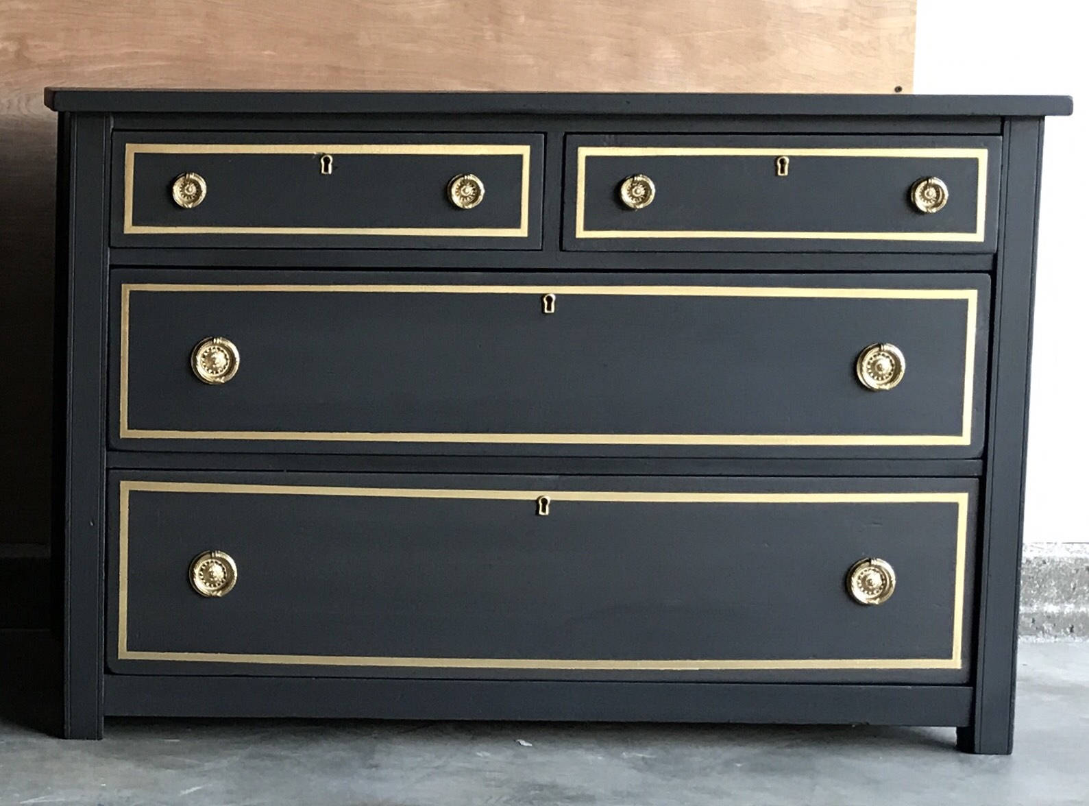 Custom Colors AVAILABLE - Black and Gold Nightstands, Small Dressers,  Custom Furniture - Etsy