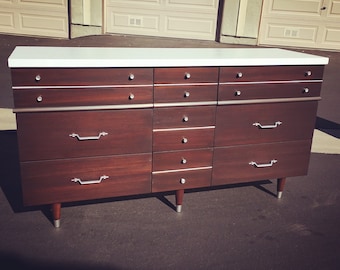 walnut changing table dresser