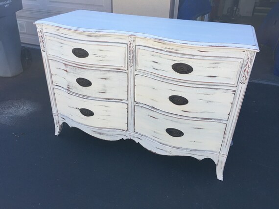 Custom Colors AVAILABLE Shabby Chic Dresser White Distressed