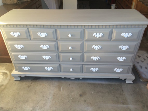 Grey White Dresser Nursery Changing Table Buffet Credenza Etsy