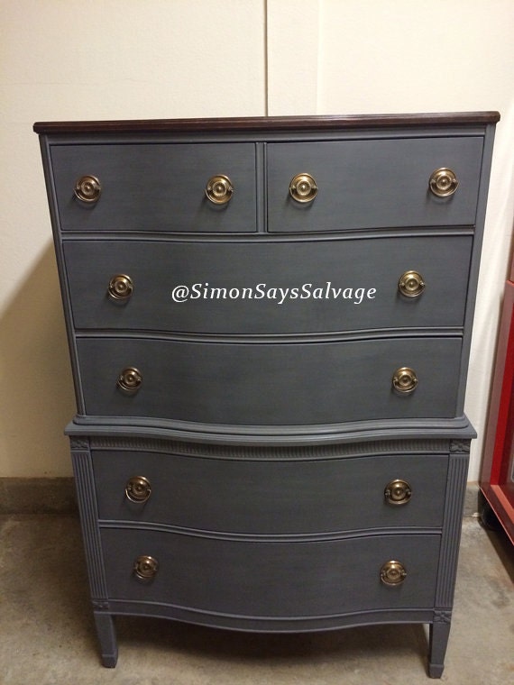 Vintage Highboy Dresser Highboy Tall Dresser Etsy