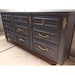 SAMPLE - Do not purchase - See description - Blue & Gold Retro style dresser, credenza, Tv Stand, Changing Table 