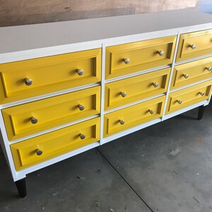 Custom Colors AVAILABLE - Vintage, Mid Century Modern Dresser, Credenza, Buffet, Bedroom Furniture