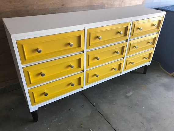 Vintage Mid Century Modern Dresser Credenza Buffet Bedroom Furniture