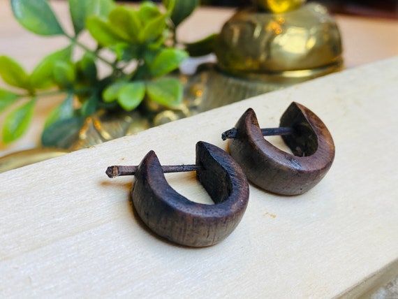 Coconut Earrings Tribal Style Cool Earrings Ethnic Earrings Natural Earrings Coconut Earring Wooden Hoop Earrings Wooden Earrings Etsy Ireland