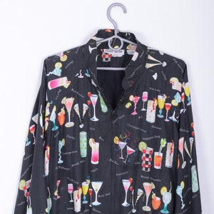 90s jacket, 100% silk, size XL