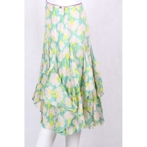 SONIA RYKIEL 40 skirt green cotton summer L