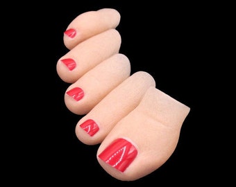 For Amputees/Brachymetatarsia missing portion of your toe- Female LOUISE model- Basic Individual Toe Extension- makes toe longer