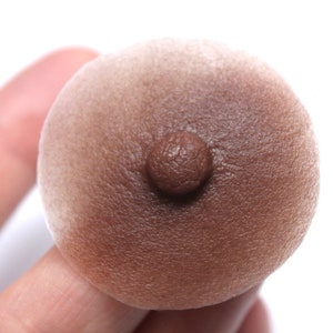 Breast Cancer Awareness Hyper Realistic Nipple Prosthetics in Soft Silicone- Set of 2- Handmade by Artist