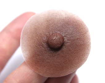 Breast Cancer Awareness Hyper Realistic Nipple Prosthetics in Soft Silicone- Set of 2- Handmade by Artist