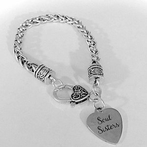 Soul Sisters Charm Bracelet Best Friend Gift Best Friend Bracelet Best Friends Forever BFF Gift Charm Bracelet