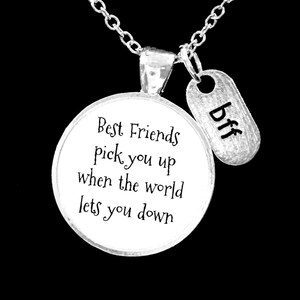 Best Friend Gift, Best Friend Necklace, Best Friends Pick You Up Necklace, Bff Necklace, Long Distance Necklace