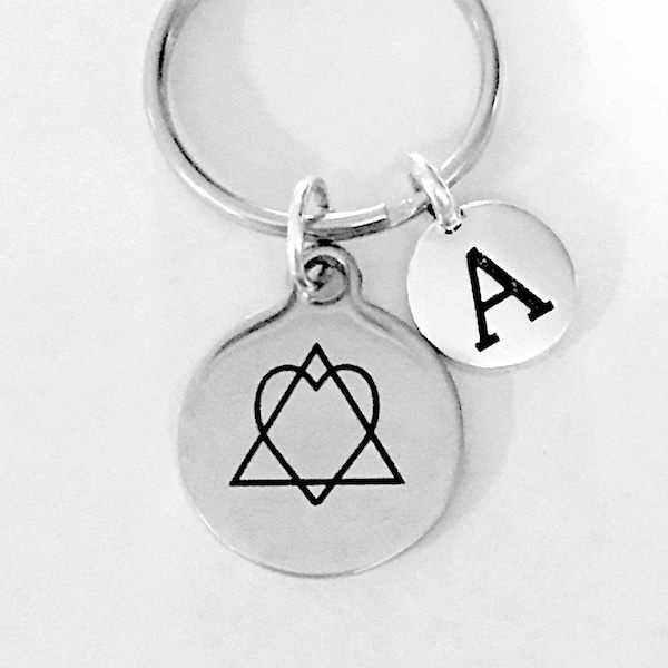 Adoption Gift, Adoption Symbol Keychain, Pro Life, Initial Keychain, Adopt Mother Birth Mother Foster Child Gift Keychain