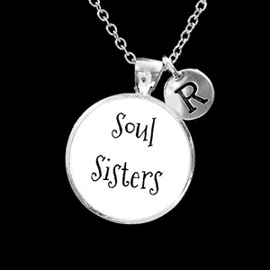 Initial Necklace, Best Friend Necklace, Soul Sisters Necklace, Best Friend Gift, Sister Necklace, Gift Necklace