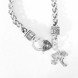 Gift For Her, Monkey Charm Bracelet, Best Friend Bracelet, Animal Bracelet, Mother&#39;s Day Gift Mom Wife Daughter Sister Bracelet
