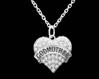 Godmother Necklace, Godmother Jewelry, Mother's Day Gift For Godmother Charm Necklace