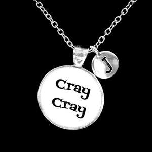 Initial Necklace, Best Friend Necklace, Best Friend Gift, Sister Necklace, Cray Cray Gift Necklace